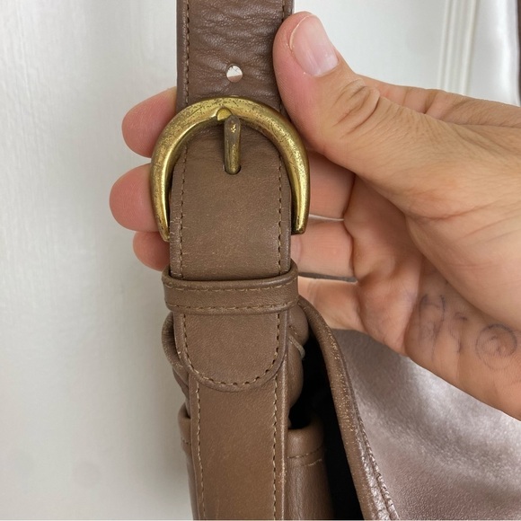 Vintage Coach Fletcher Brown Leather Saddle Bag - Picture 8 of 14